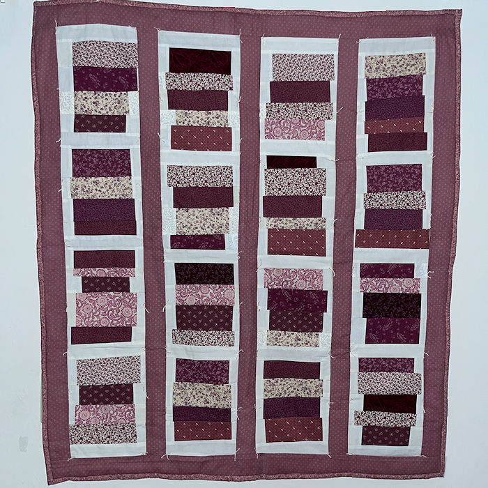 Pink Columns Baby Quilt
