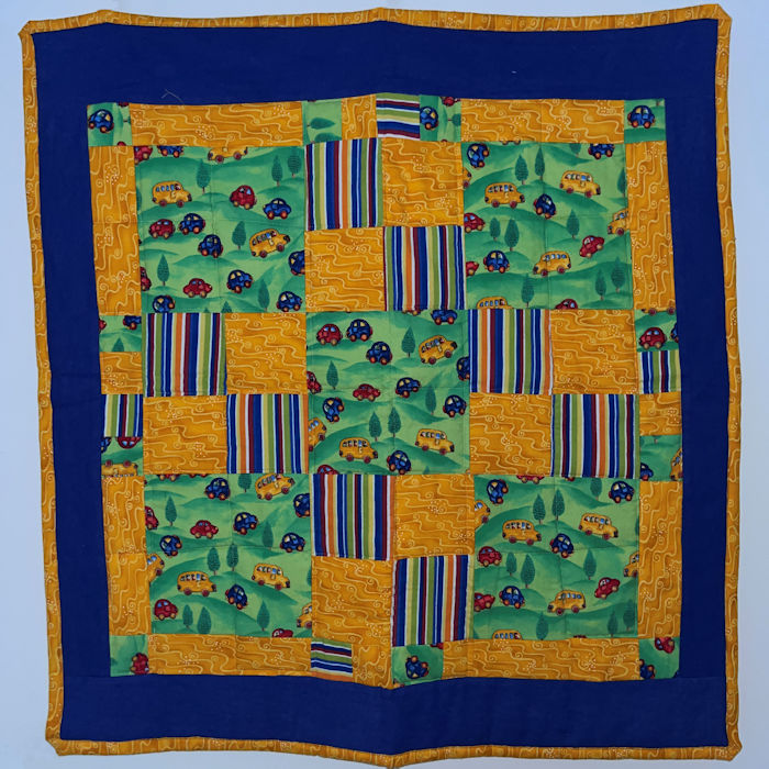 School Bus Baby Quilt